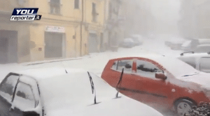 Irruzione artica 9 febbraio 2015: blizzard a Enna - VIDEO