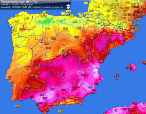 Caldo eccezionale in Spagna: raggiunti i +42,9°C. Record di Catenanuova ko