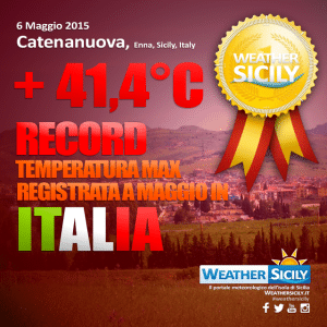 Sicilia boom! +41,4°C a Catenanuova: è record italiano