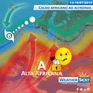 Cupola africana domina il Mediterraneo, nessuna via di scampo: caldo ad oltranza