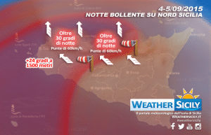 In arrivo la notte più calda del 2015: forte scirocco e oltre 30 gradi sul nord Sicilia