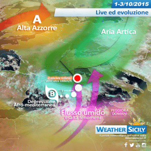 Vortice afro-mediterraneo in arrivo: rischio nubifragi elavato anche in Sicilia, ecco dove