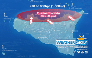 Mercoledì punte oltre i 30 gradi sul nord Sicilia: atteso scirocco burrascoso