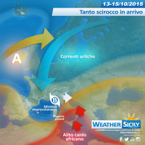 Depressione africana in rinforzo: attese burrasche in serata su trapanese, palermitano e messinese. Calo termico