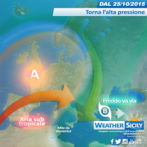 Sicilia: ultime ore di variabilità, da domenica torna l'alta pressione