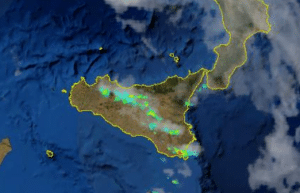 | Il nubifragio visto dal radar |