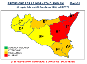 Weekend Halloween/Ognissanti nero in Sicilia: in arrivo 48 ore critiche, specie su costa ionica