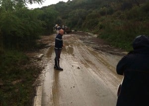 Maltempo in Sicilia, frana sulla Palermo - Agrigento. Operai Anas in azione