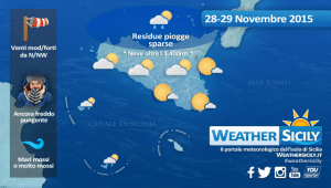 Sicilia, nel weekend ancora freddo e qualche residua pioggia sulle tirreniche