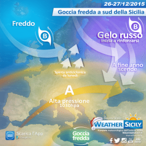 Svolta meteo vicina. Per Capodanno Sicilia sfiorata dal gelo russo