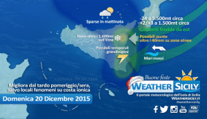 Attenzione, i modelli rincarano la dose: domenica perturbata e fredda sulla Sicilia orientale