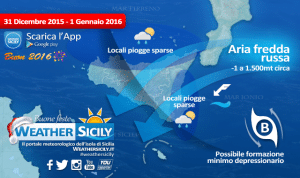 Capodanno freddo e localmente perturbato in Sicilia, ecco dove