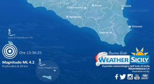 Sicilia, scossa di terremoto a sud di Pantelleria