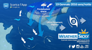 Sicilia, in serata ultimi fenomeni con ritorno del freddo