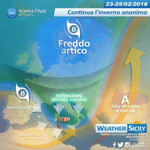 Sicilia, continua l'inverno anonimo: temperature in calo, ma niente freddo