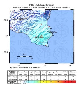 Scossa di terremoto di magnitudo 4.6 nel ragusano avvertita su gran parte della Sicilia