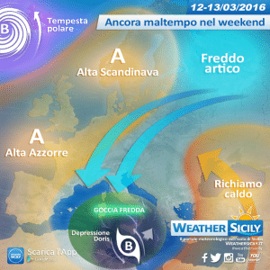 Depressione Doris in Sicilia, intenso maltempo con locali sorprese nevose: ecco evoluzione