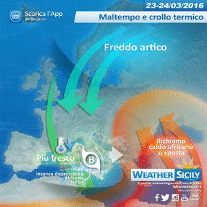 Sicilia, stop caldo! Crollo termico e maltempo in arrivo, giovedì torna anche la neve