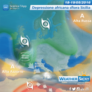 Sicilia, maggio pazzo! Depressione africana in arrivo, poi goccia fredda nel weekend