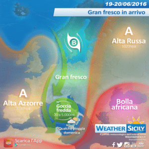 16 giugno 2016: in Sicilia mai così caldo in quota dal 1988. Massima ufficiale di Palermo +43,8°C