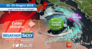 Sicilia, maltempo da attenzionare! Goccia fredda pronta a scatenare violenti temporali