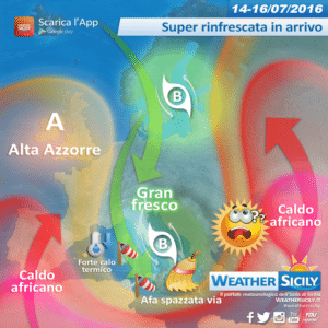 Sicilia, avanza il fresco: temperature si porteranno sotto la media stagionale