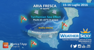 Sicilia: Tyrrhenian Sea Effect, cos'è e perchè guasterà il weekend in arrivo?