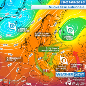 Sicilia, nuova fase autunnale: da lunedì gran fresco e maltempo sparso. Attesi forti venti