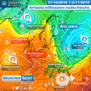 Sicilia, il vortice sullo Ionio invierà aria molto fresca nord-orientale. Variabilità diffusa ma senza piogge