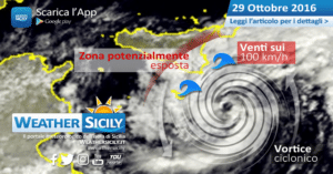 Sicilia, intenso vortice sullo Ionio: modelli in tilt, non capiscono il suo movimento
