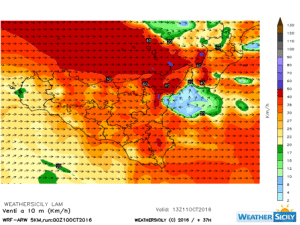 Sicilia, martedì 11 ottobre dominato da intensa ventilazione da W/NW. Ecco i dettagli delle condizioni marine