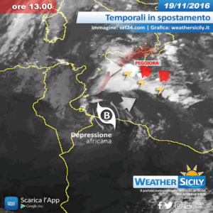 | Situazione ore 13.00 del 19 novembre 2016 |