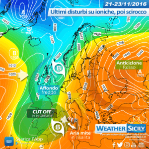 Sicilia, lo scirocco dominerà la settimana. Freddo artico a fine mese?
