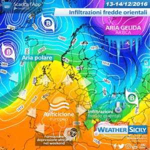 Sicilia, arriva un po' di freddo da est: atteso qualche disturbo. Svolta perturbata nel weekend?
