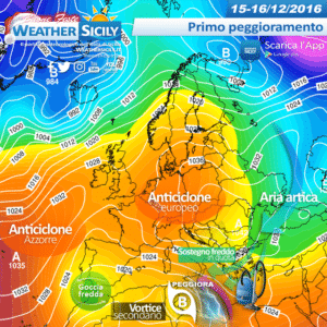 Sicilia, focus di un sabato freddo e localmente perturbato. Forti venti, blizzard sull'Etna!