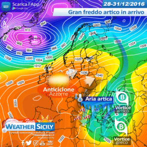 Gelo artico: gran freddo atteso nelle nove città siciliane