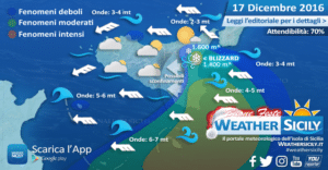 Sicilia, intensa levantata in arrivo. Le condizioni meteo-marine per sabato 17 dicembre 2016