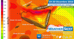 Sicilia, attesa sciroccata molto intensa. Le condizioni meteo-marine per lunedì 19 e martedì 20 dicembre 2016