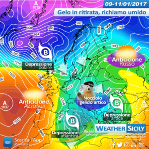 Sicilia, gelo in ritirata: richiamo umido in arrivo. Ultima carrellata di neve in alcune province