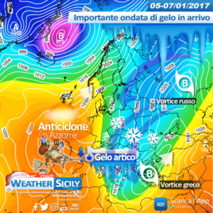 Sicilia, gelo accompagnato da forti venti da N/NW. Ecco i dettagli delle condizioni meteo-marine