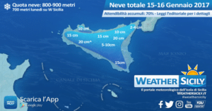 Sicilia, ancora 48 ore in compagnia del freddo artico: attesa neve a quote più basse