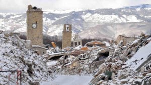 Centro Italia martoriato da bufere di neve e terremoti