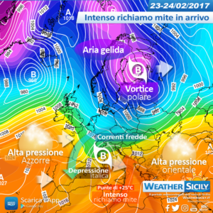 Sicilia, intenso richiamo mite in arrivo. Attese locali punte di +25°C, ecco dove