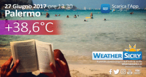 Sicilia: primo giorno di caldo africano, esordio infuocato. +44°C a SW di Siracusa, +40,7°C a Palermo