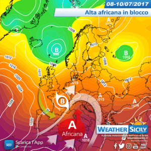 Sicilia, si avvia il dominio africano. Picco atteso la prossima settimana ma giungono novità