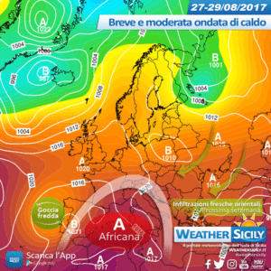 Sicilia: modesta ondata di caldo (settima) in arrivo per il weekend /inizio settimana prossima