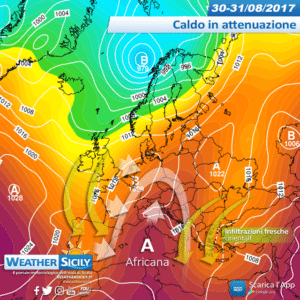 Sicilia, l'autunno meteorologico inaugura a suon di Libeccio e temperature over +35°C. Crollo termico da Domenica