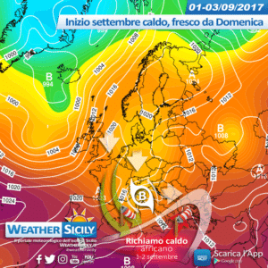 Sicilia, l'autunno meteorologico inaugura a suon di Libeccio e temperature over +35°C. Crollo termico da Domenica