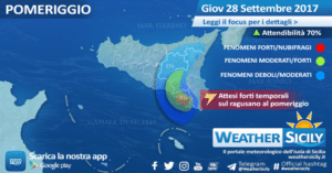 Sicilia, situazione meteo attuale più evoluzione prossime 24 ore