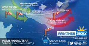 Sicilia, focus sul peggioramento atteso sabato pomeriggio